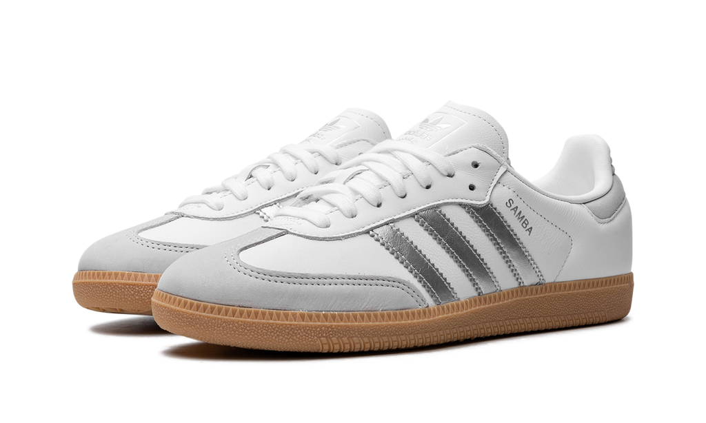 Adidas Samba White Silver Metallic Grey