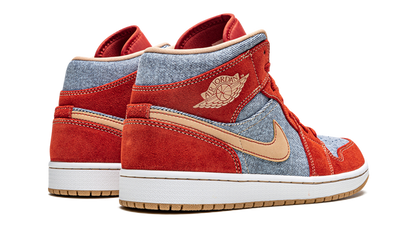 Jordan 1 Mid Denim Red
