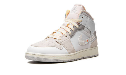 Jordan 1 Mid Craft Inside Out White Grey