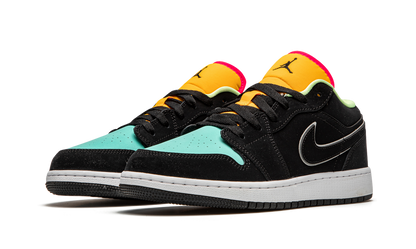 Jordan 1 Low Black Aurora Green Laser Orange