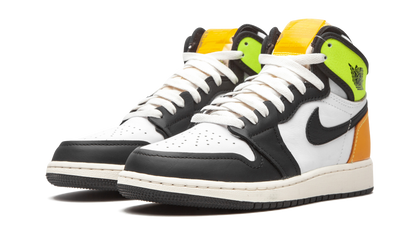 Jordan 1 Retro High White Black Volt University Gold