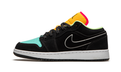 Jordan 1 Low Black Aurora Green Laser Orange