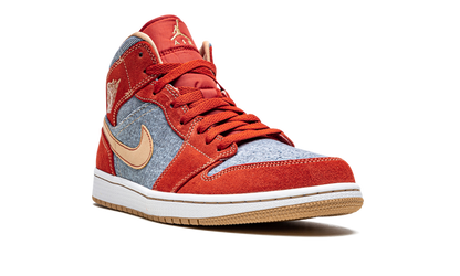 Jordan 1 Mid Denim Red