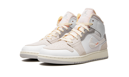 Jordan 1 Mid Craft Inside Out White Grey